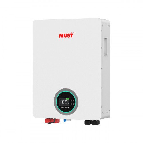 Аккумуляторная батарея MUST LP16-24100 (25,6В 100Ач) 2,56 кВтч WiFi/BLE PACEEX BMS APP Настенный монтаж
