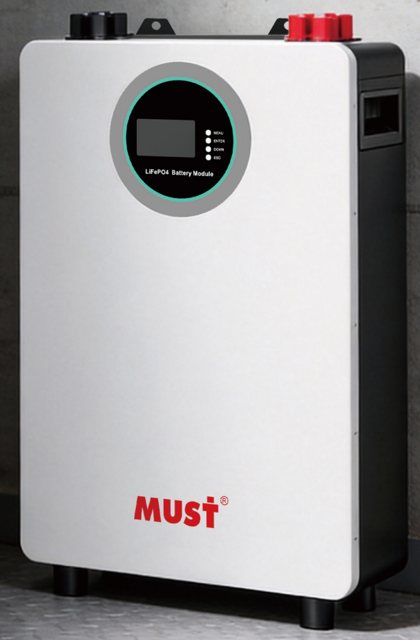 Аккумуляторная батарея MUST LP16-48100 SE (51,2В 100Ач) BLE / Настенный монтаж / Кабель 1 м.